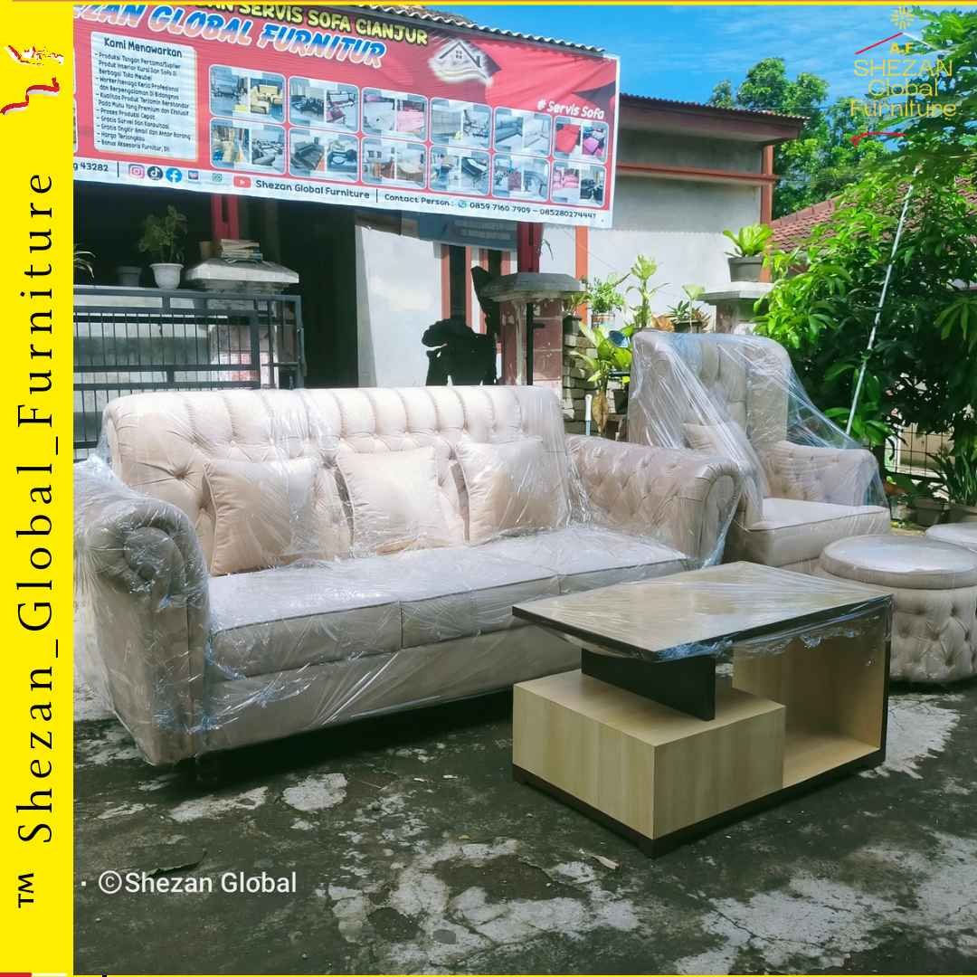 Sofa Custom 6 Seater + Stool
